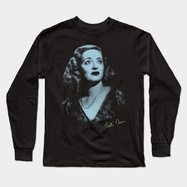 Bette Davis Long Sleeve T-Shirt by Mugo Muncarsol